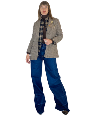 Vicolo - Blazer pied-de-poule spille - FANGO