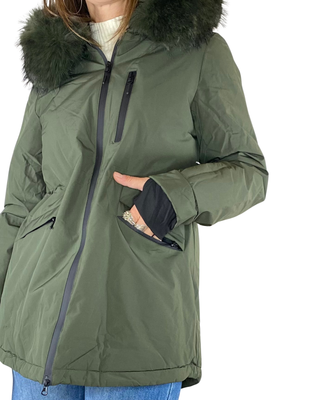 Habiti - Parka tessuto tecnico - VERDE MILITARE