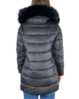 Habiti - Piumino lungo stondato - NERO