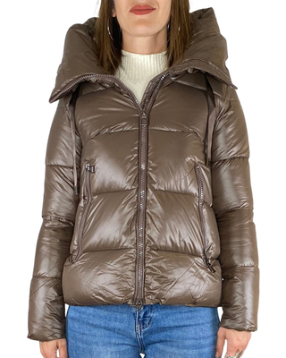 Habiti - Piumino corto stondato - MORO