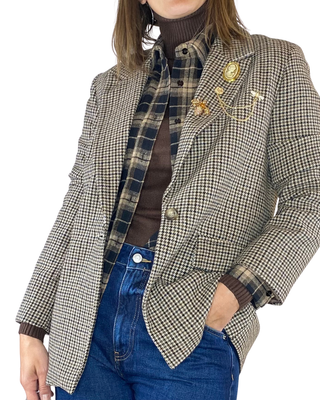 Vicolo - Blazer pied-de-poule spille - FANGO