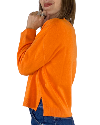 Vicolo - Maglia scatola spacchetti - ARANCIO