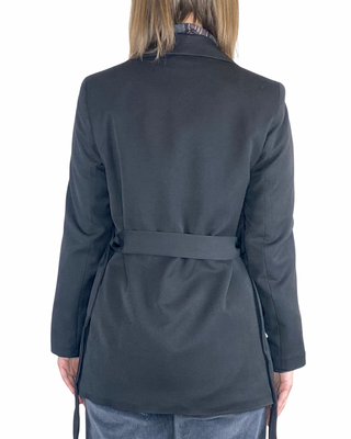 Habiti - Giacca con cintura - NERO