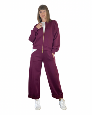 Habiti - Pantalone Japan scuba - BORDEAUX