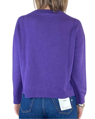 Vicolo - Maglia scatola spacchetti - VIOLA