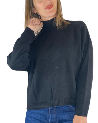 Vicolo - Lupetto a scatola - NERO