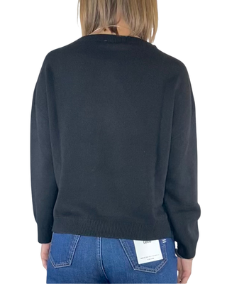 Vicolo - Maglia scatola spacchetti - NERO