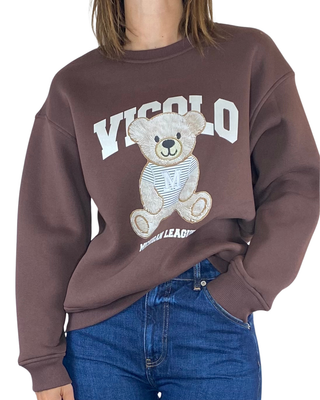 Vicolo - Felpa "Michigan League" - MORO