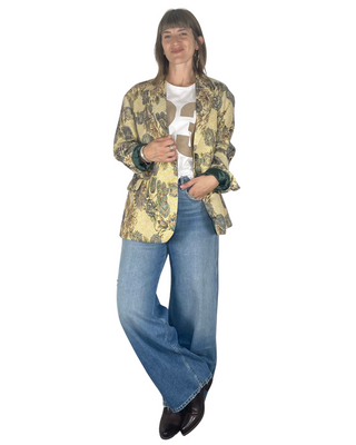 vicolo - blazer over damascato - beige