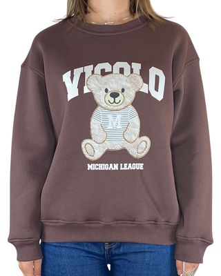 Vicolo - Felpa "Michigan League" - MORO