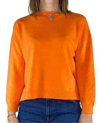 Vicolo - Maglia scatola spacchetti - ARANCIO