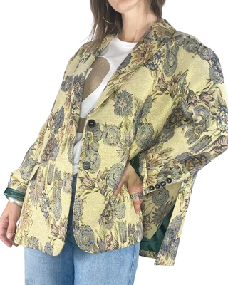 vicolo - blazer over damascato - beige