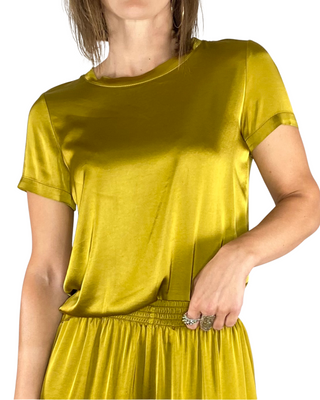 vicolo - t-shirt viscosa - ocra