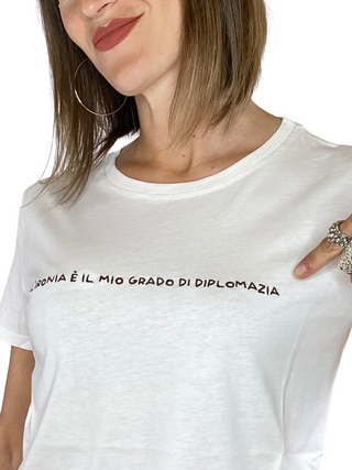 vicolo - t-shirt "l'ironia" - moro