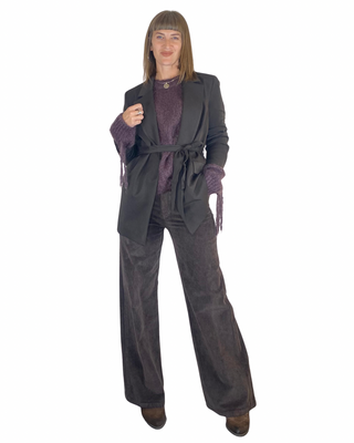 Habiti - Maglia mohair frange - MORO