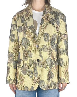 vicolo - blazer over damascato - beige