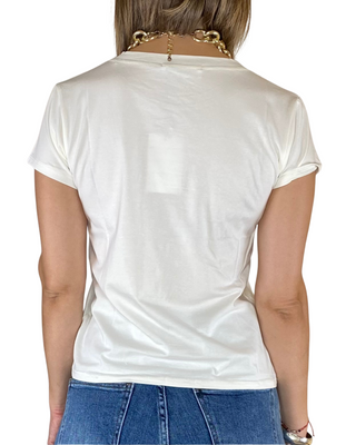 Habiti - T-shirt basic - PANNA