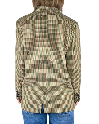 vicolo - blazer pied-de-poule e strass - cammello