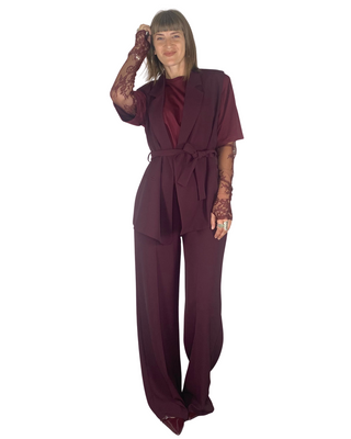 vicolo - pantalone palazzo - bordeaux