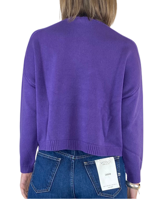 Vicolo - Maglia collo alto scatola - VIOLA