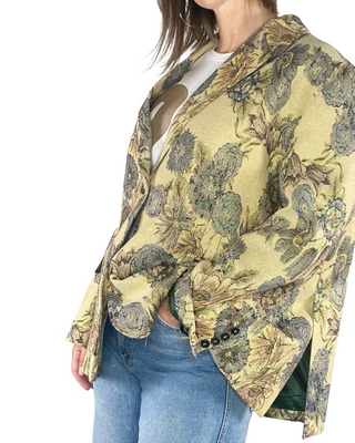 vicolo - blazer over damascato - beige