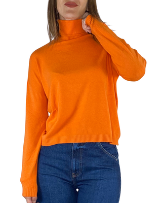 Vicolo - Maglia collo alto scatola - ARANCIO