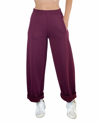 Habiti - Pantalone Japan scuba - BORDEAUX