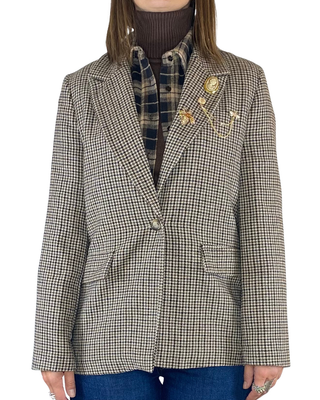 Vicolo - Blazer pied-de-poule spille - FANGO