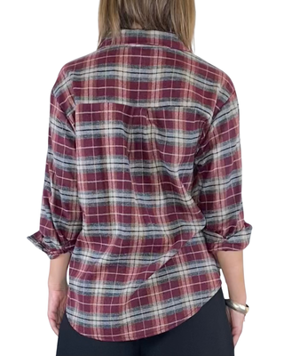 Habiti - Camicia quadri flanella - BORDEAUX