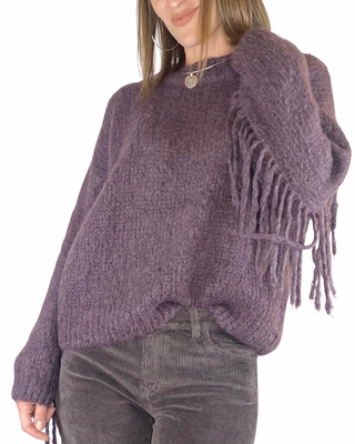 Habiti - Maglia mohair frange - MORO