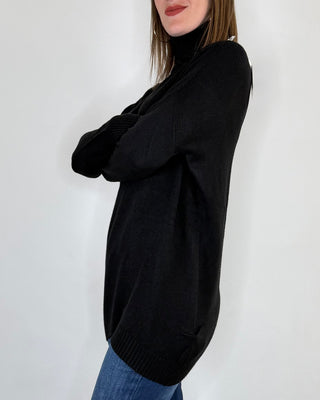 Susy Mix - Maglia collo alto over - NERO