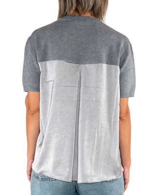 Habiti - Maglia con tasca di paillettes - GRIGIO