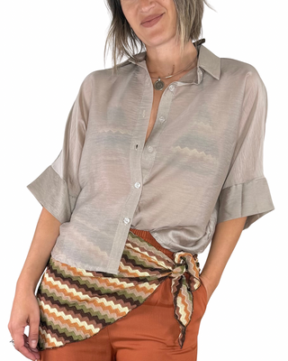Habiti - Camicia Brenda a scatola - SABBIA