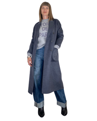 vicolo - cappotto doppiopetto hand made - antracite