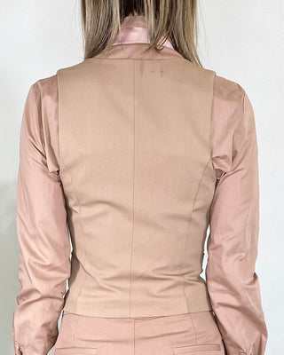 Vicolo – Slim Fit gefütterte Weste – PULVER