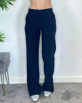 cadì - pantalone dritto poliviscosa - blu