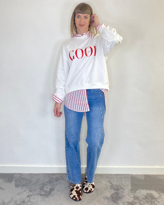 CADì - Oversize-Shirt mit enger Passform - ROT