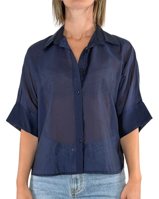 Habiti - Camicia Brenda a scatola - BLU