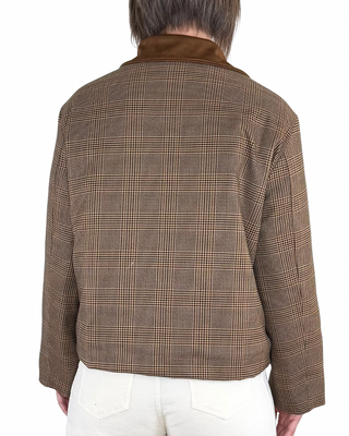 Habiti - Caban tartan imbottito - TABACCO