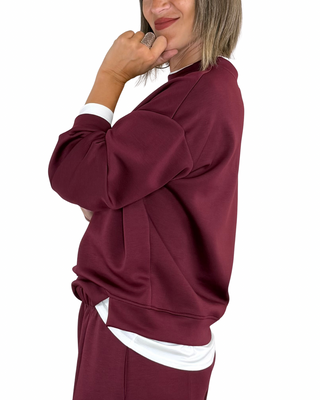 Habiti - Coordinato scuba t-shirt - BORDEAUX
