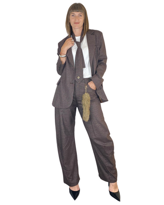 Motel - Pantalone ovetto check - BORDEAUX