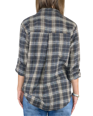 Habiti - Camicia quadri flanella - PIOMBO