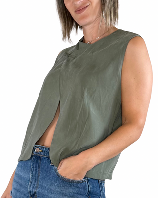 CADì - Gilet modal - VERDE MILITARE