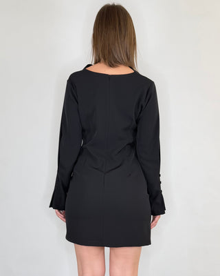 Susy Mix - Abito fluido con bottoni - NERO