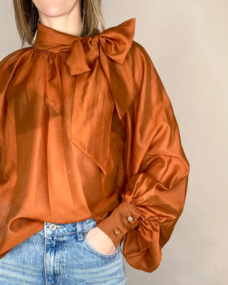 vicolo - camicia fiocco - mattone