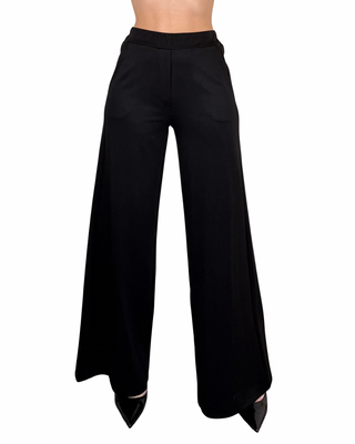 Susy Mix - Pantalone palazzo punto milano - NERO