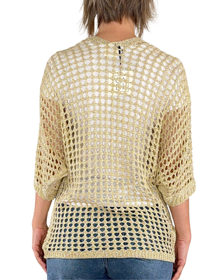 CADì - Cardigan ajouré lurex - OR