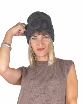 Habiti - Berretto misto viscosa - PIOMBO