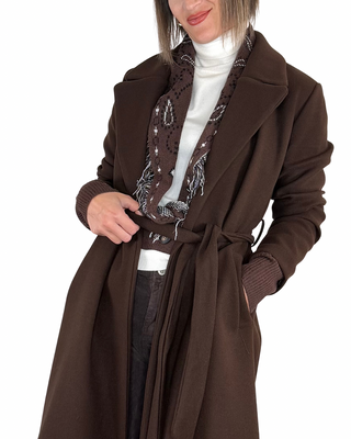 Habiti - Cappotto con cintura - MORO