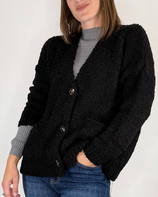 Susy Mix - Cardigan bouclè - NERO